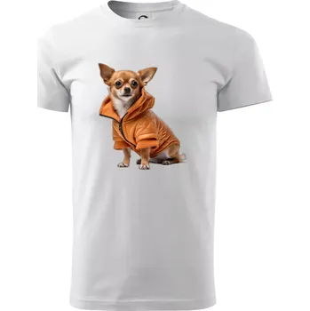 Čivava v bundě - Triko extra velké (5-8XL) - 6XL ( Bílá )