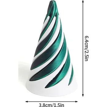 3D spirálová pyramida dekorace | spirálová dekorace, hračka - S6