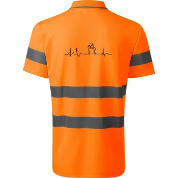 EKG zamilovaný pár - HV Runway 2V9 - Reflexní polokošile - M ( Neonově oranžová )