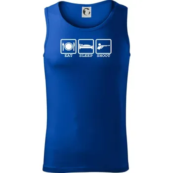 Pánská móda Eat sleep shot - Tílko pánské Core - L ( Královská modrá )