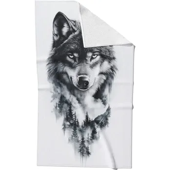 Rychleschnoucí ručník 30x50 vlk v lese