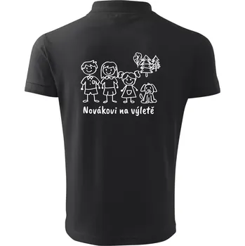 Pánská košile Vaše rodina na výletě - Polokošile pánská Pique Polo 203 - 5XL ( Dřevěné uhlí )