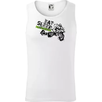 Eat Sleep Motocross - Tílko pánské Core - 2XL ( Bílá )
