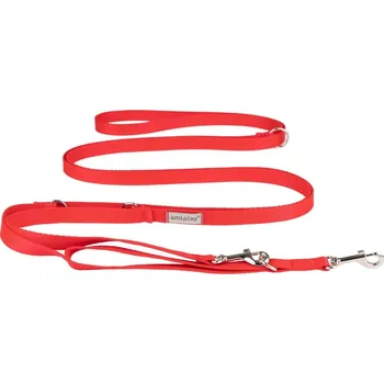 Vodítko pro psa odítko 8v1 Samba M 200-400x2cm Červená