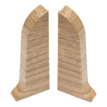 Podlahová lišta Levá koncovka Cezar hliníková 10 x 10, délka 10 cm, Dub Klasický Mat