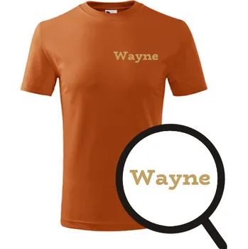 Chlapecké tričko Oranžové dětské tričko Wayne - dárek pro malého fotbalistu - fotbalový dárek - barva oranžová - velikost 8let