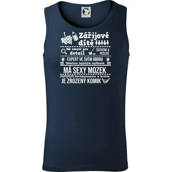 Narozeniny září - Tílko pánské Core - XL ( Námořní modrá (velmi tmavá - téměř černá) )