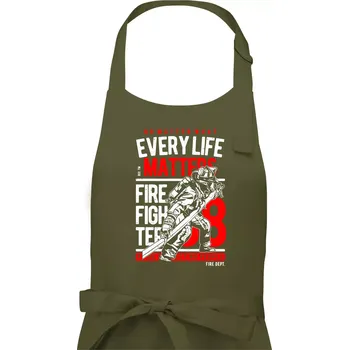 Kuchyňská zástěra Every Life Matters - Dámská zástěra na vaření - Univerzální velikost ( Khaki )