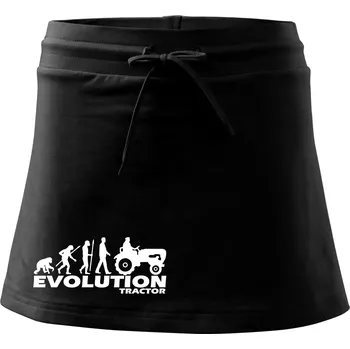 Dámská sukně Evoluce traktor - Sportovní sukně - two in one - L ( Černá )