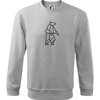 Chlapecké tričko Geometrie lední medvěd stojící - Mikina Essential dětská - 158 cm/12 let ( Světlešedý Melír )