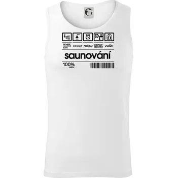 Čárový kód - sauna - Tílko pánské Core - S ( Bílá )