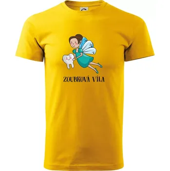 Pánské tričko Zoubková víla - Triko extra velké (5-8XL) - 7XL ( Žlutá )
