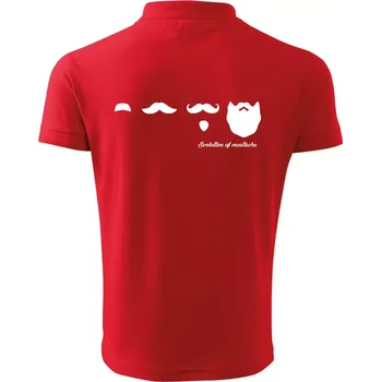 Pánská košile Evolution mustache - Polokošile pánská Pique Polo 203 - 2XL ( Červená )