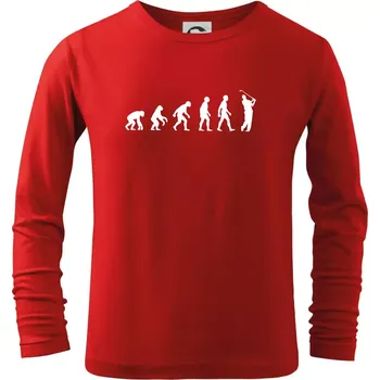 Chlapecké tričko Evoluce Golf - Triko dětské Long Sleeve - 122 cm/6 let ( Červená )