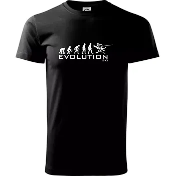 Evoluce lyžování - Triko extra velké (5-8XL) - 6XL ( Černá )