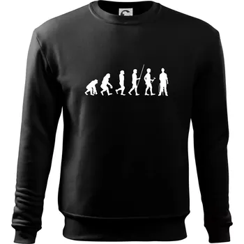 Chlapecké tričko Evoluce zedník zbiječka - Mikina Essential dětská - 158 cm/12 let ( Černá )