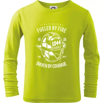 Chlapecké oblečení Fueled By Fire - Triko dětské Long Sleeve - 134 cm/8 let ( Limetková )
