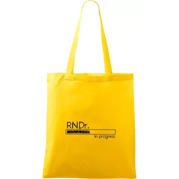 In progress titul RNDr. doktor / doktorka přírodních věd - Taška bavlněná - 42 x 38 cm ( Žlutá )