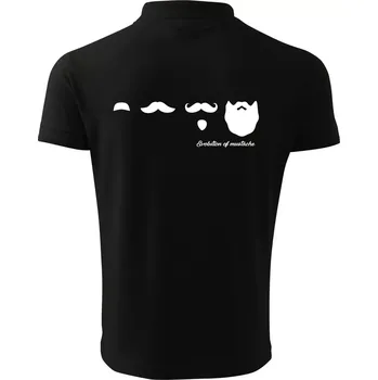 Pánská košile Evolution mustache - Polokošile pánská Pique Polo 203 - 4XL ( Černá )