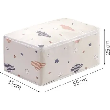 Úložný box Velká skládací úložná taška s víkem na oblečení a peřiny | Úložné vaky na peřiny - 55x35x25cm-1052