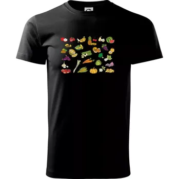 Ovoce a zelenina - Triko extra velké (5-8XL) - 6XL ( Černá )