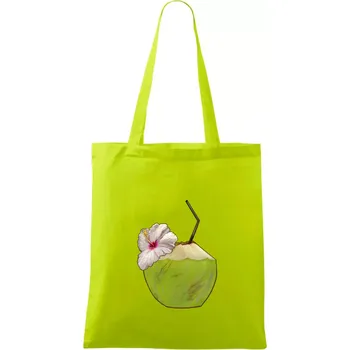Kokosový nápoj - Taška bavlněná - 42 x 38 cm ( Limetková )