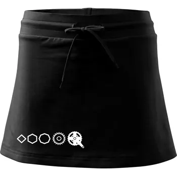 Dámská sukně Evoluce pedály - Sportovní sukně - two in one - L ( Černá )