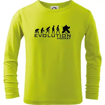 Dětská móda Evoluce Hockey brankář - Triko dětské Long Sleeve - 104-110cm / 3-4 roky ( Limetková )