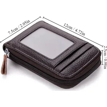 Peněženka Malá dámská peněženka se zipem | peněženka, pouzdro - 1 ks hnědá