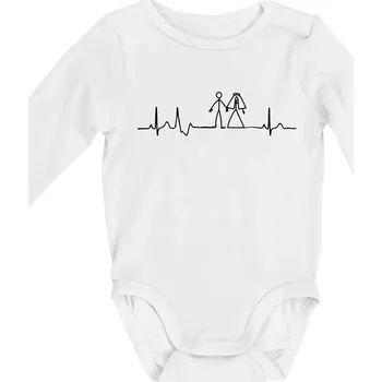 EKG svatba - Body kojenecké s dlouhým rukávem - Dlouhý r. do 3 měs ( Bílá )