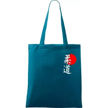 Nákupní taška Judo Japan vlajka - Taška bavlněná - 42 x 38 cm ( Petrolejová )
