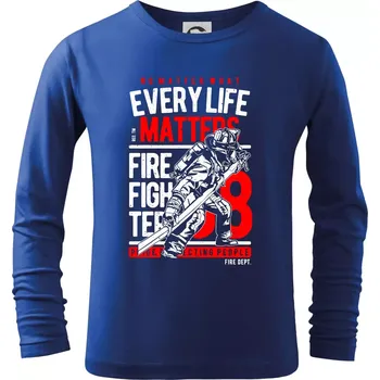 Chlapecké tričko Every Life Matters - Triko dětské Long Sleeve - 122 cm/6 let ( Královská modrá )