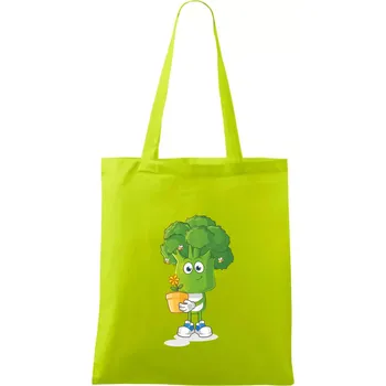Brokolice zahrádkář - Taška bavlněná - 42 x 38 cm ( Limetková )