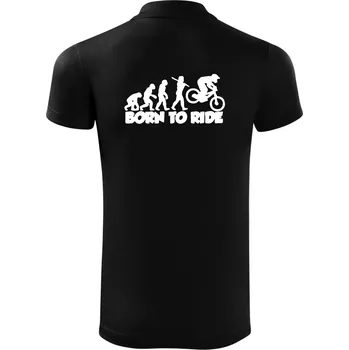 Pánská košile Evoluce Born to ride - Polokošile Victory sportovní (dresovina) - XL ( Černá )