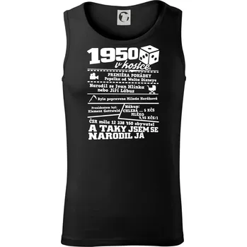 Pánská móda 1950 v kostce - Tílko pánské Core - XL ( Černá )