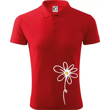 Pánská košile Kopretina - dole na výšku - Polokošile pánská Pique Polo 203 - 5XL ( Červená )