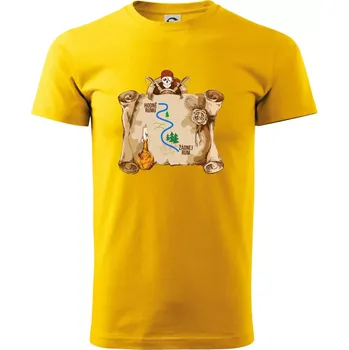 Pánské tričko Cesta rumu - Triko extra velké (5-8XL) - 8XL ( Žlutá )