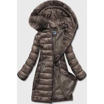 Dámská bunda Hnědá lehká dámská bunda pro přechodné období (B8058-101) odstíny hnědé XXL (44)