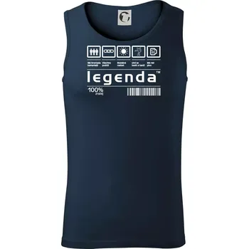 Čárový kód - Legenda - Tílko pánské Core - XL ( Námořní modrá (velmi tmavá - téměř černá) )