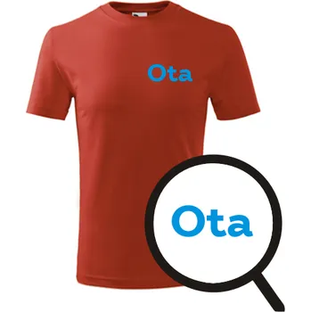 Chlapecké tričko Červené dětské tričko Ota - dětské tričko se jménem - barva červená - velikost 10let