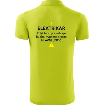 Pánská košile Elektrikář - hlavní jistič - Polokošile Victory sportovní (dresovina) - 2XL ( Limetková )