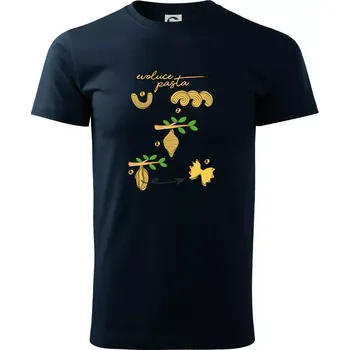 Evoluce pasta - Triko extra velké (5-8XL) - 8XL ( Námořní modrá (velmi tmavá - téměř černá) )