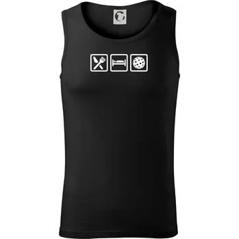 Eat sleep florbal v řadě - Tílko pánské Core - L ( Černá )