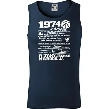 1974 v kostce - Tílko pánské Core - 2XL ( Námořní modrá (velmi tmavá - téměř černá) )