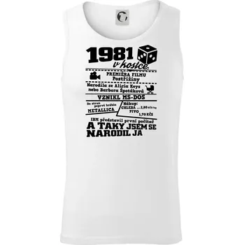 1981 v kostce - Tílko pánské Core - L ( Bílá )