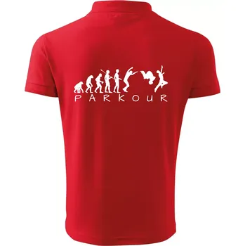 Pánská košile Parkour evoluce - Polokošile pánská Pique Polo 203 - S ( Červená )