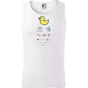 Oční test různé věci - Tílko pánské Core - 2XL ( Bílá )