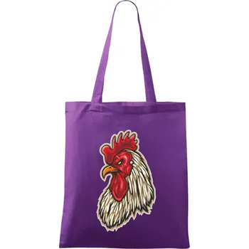 Kohout naštvaný - Taška bavlněná - 42 x 38 cm ( Fialová )