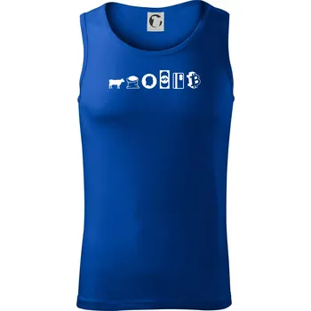 Evoluce peněz bitcoin - Tílko pánské Core - XL ( Královská modrá )