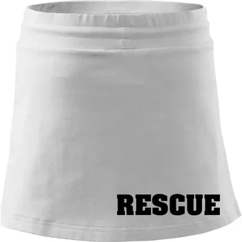 Dámská sukně Rescue - Hvězda na prsu + nápis na zádech - Sportovní sukně - two in one - S ( Bílá )